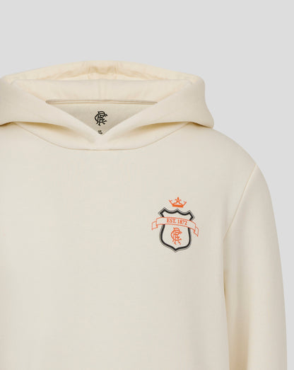 Rangers Junior 25/26 Contemporary Hoodie - Egret
