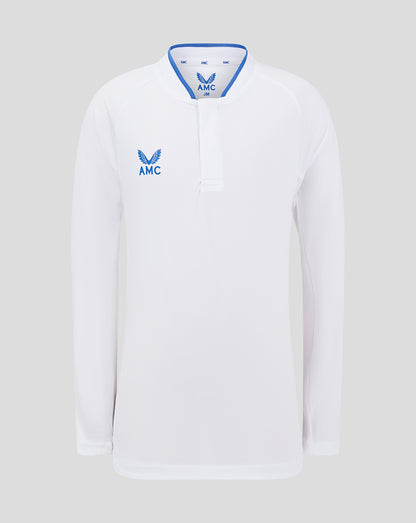 Long Sleeve Polo - White/Blue