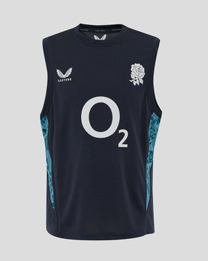 Junior England Rugby 25/26 Performance Sleeveless T-Shirt - Inkwell
