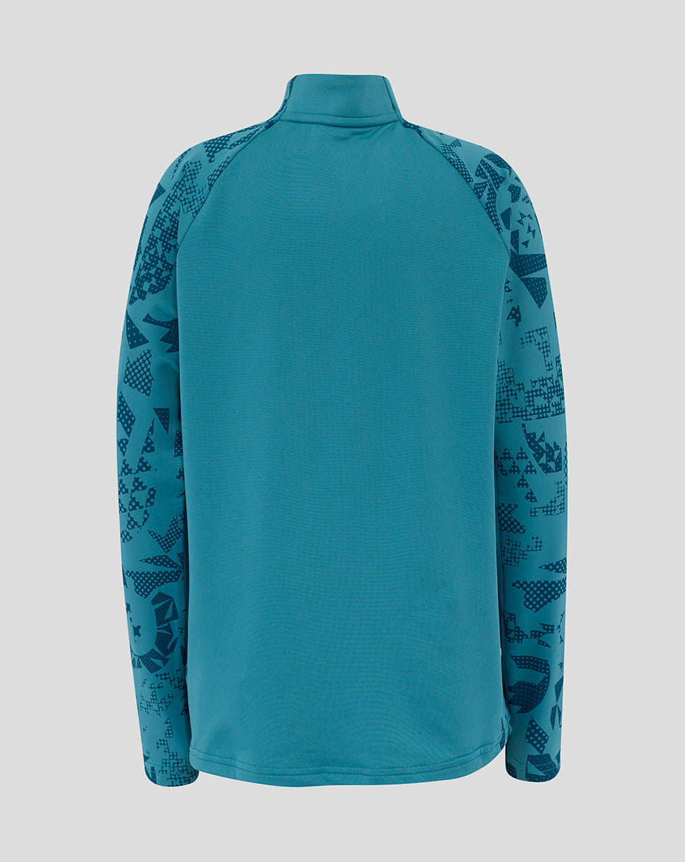 Junior England Rugby 25/26 Performance Midlayer Top - Storm Blue - Storm Blue