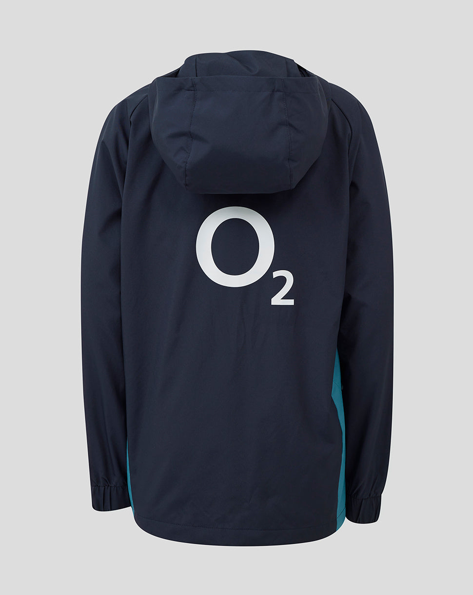 Junior England Rugby 25/26 Performance Shower Jacket - Inkwell - Inkwell/Storm Blue