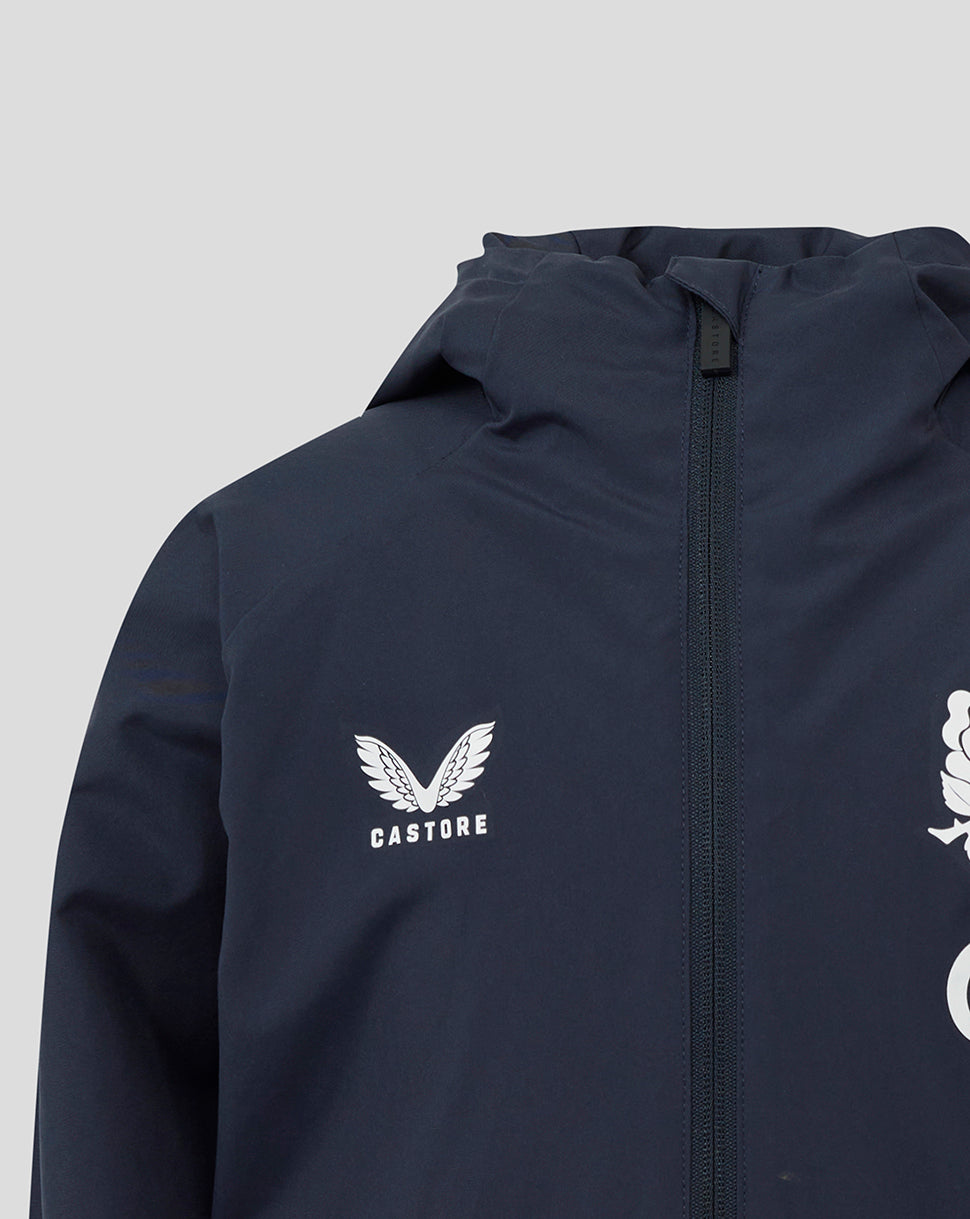 Junior England Rugby 25/26 Performance Shower Jacket - Inkwell - Inkwell/Storm Blue