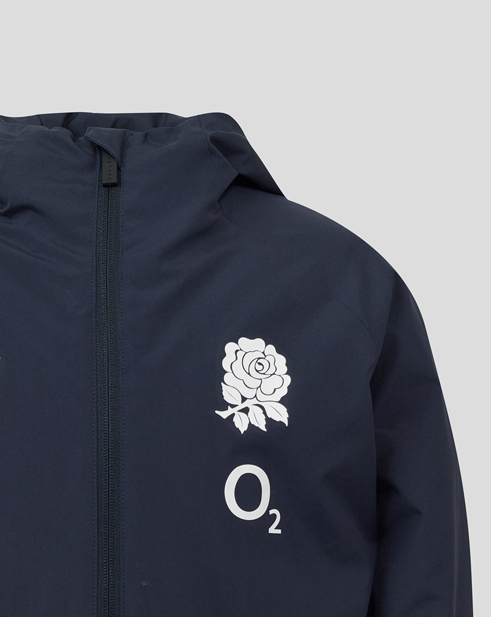 Junior England Rugby 25/26 Performance Shower Jacket - Inkwell - Inkwell/Storm Blue