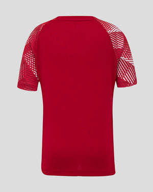 England Rugby Junior 25/26 Pre Match Short Sleeve T-Shirt - Jester Red