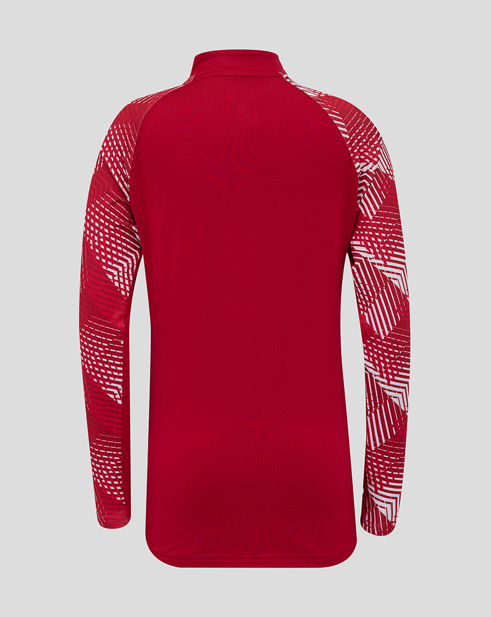 England Rugby Junior 25/26 Pre Match Drill Top - Jester Red - Jester Red/Brilliant White