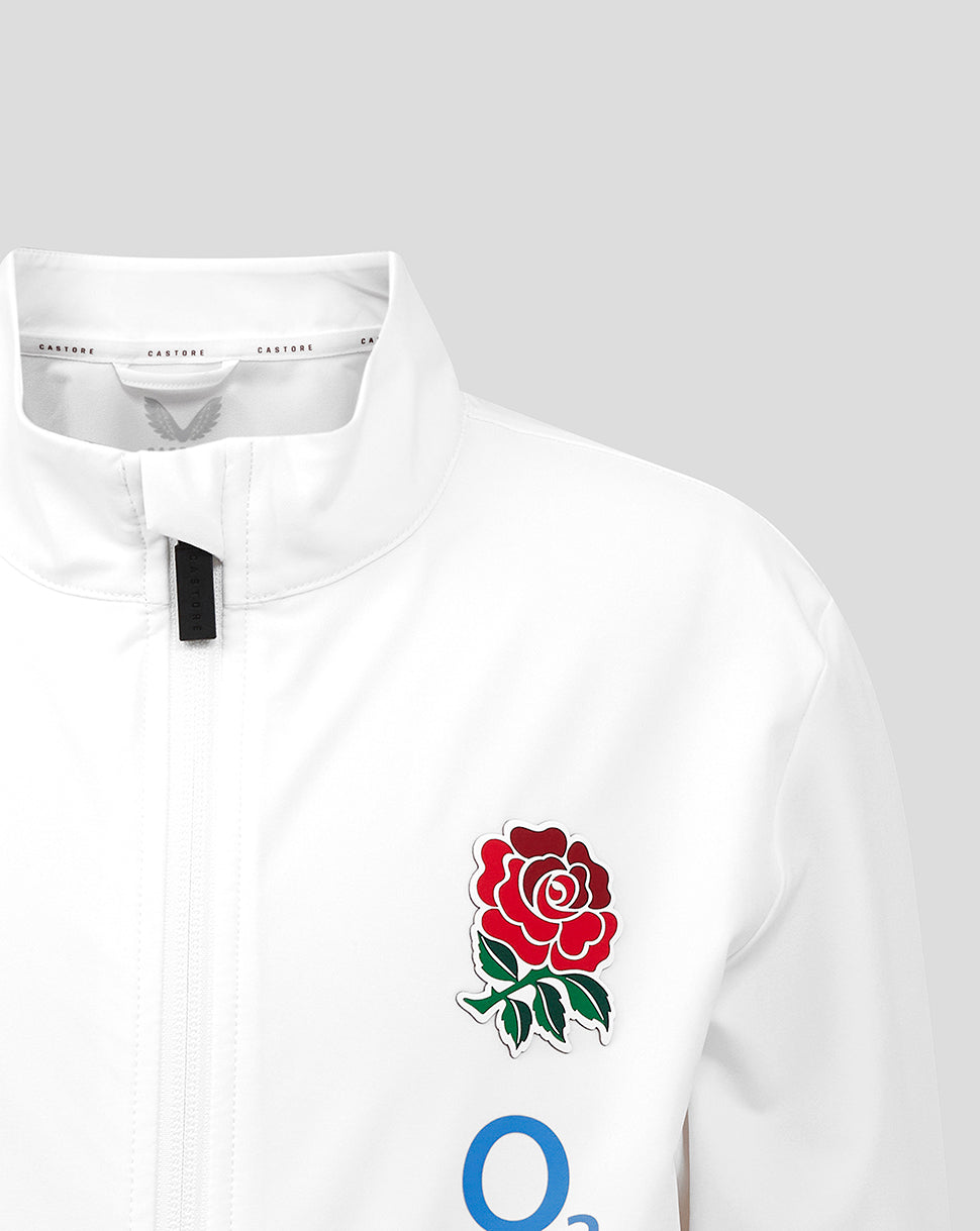 England Rugby Junior 25/26 Anthem Jacket - Brilliant White/Jester Red