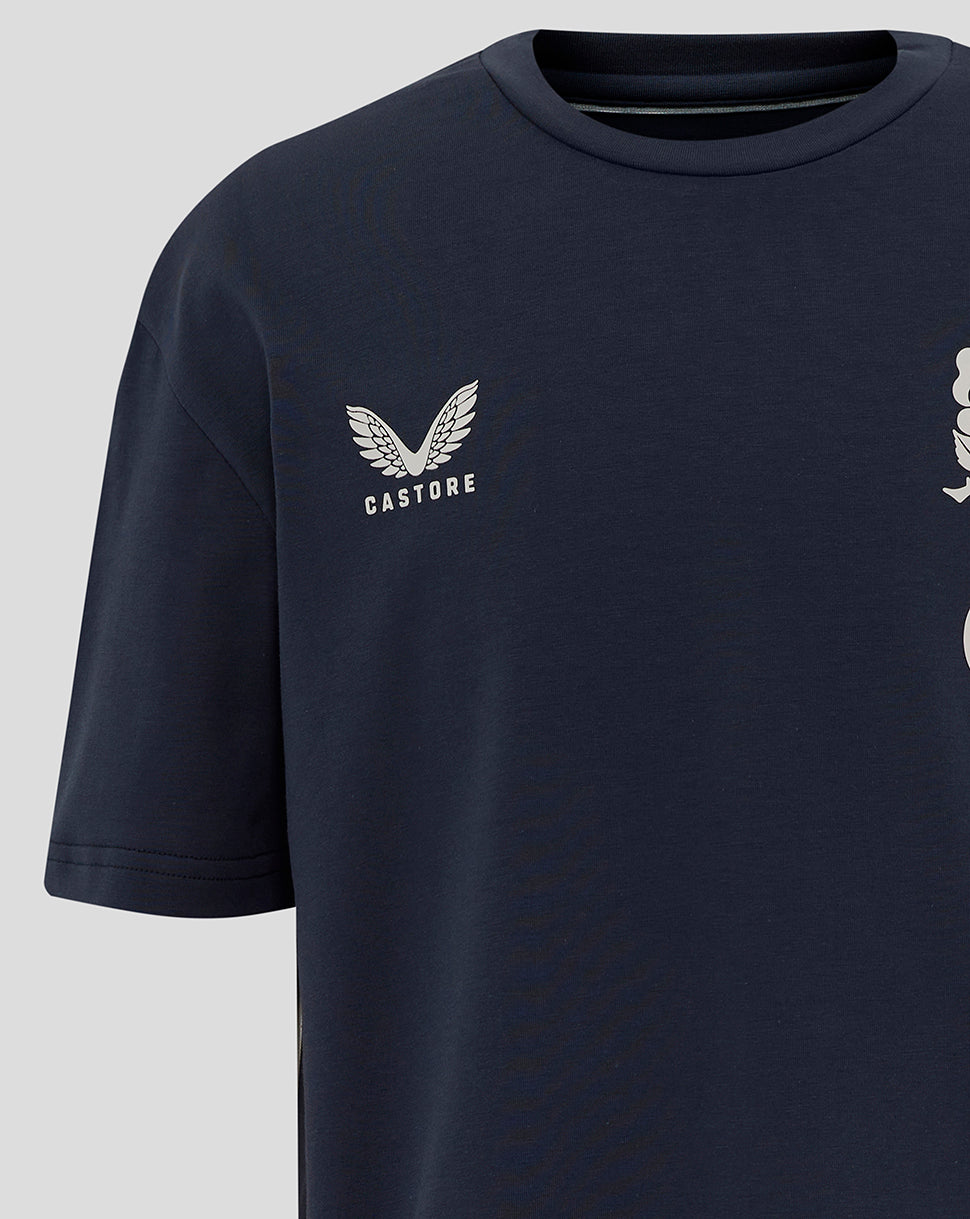 Junior England Rugby 25/26 Travel Short Sleeve T-Shirt - Inkwell - Inkwell