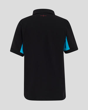 England Rugby 25/26 Alternate Classic Short Sleeve Shirt Junior - Caviar/Swim Cap