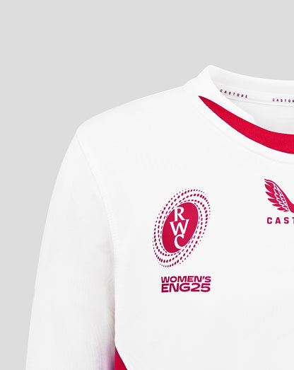 England Rugby Red Roses Junior 25/26 WRWC Home Replica Shirt - Brilliant White