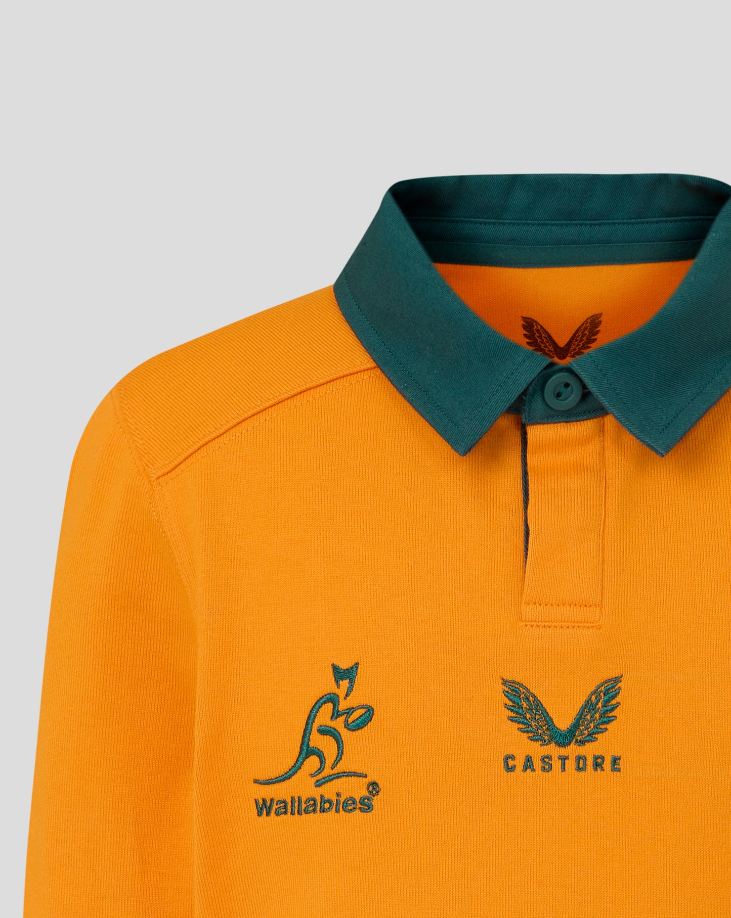 Rugby Australia Junior Wallabies Classic Long Sleeve Home Shirt - Gold