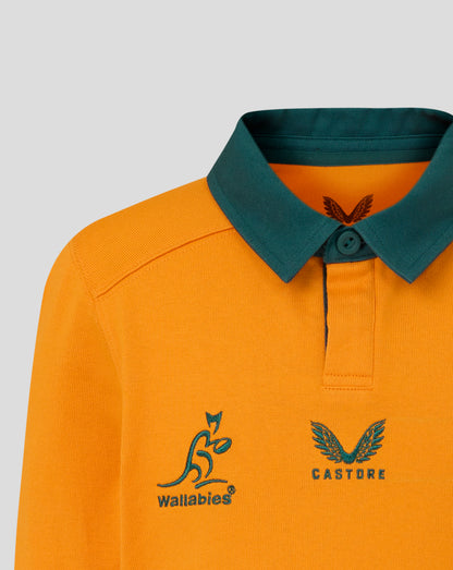 Rugby Australia Junior Wallabies Classic Long Sleeve Home Shirt - Gold