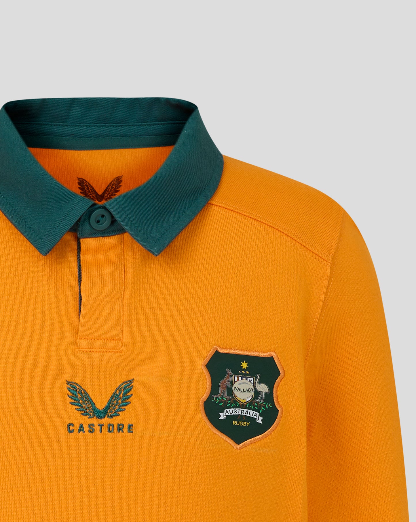 Rugby Australia Junior Wallabies Classic Long Sleeve Home Shirt - Gold