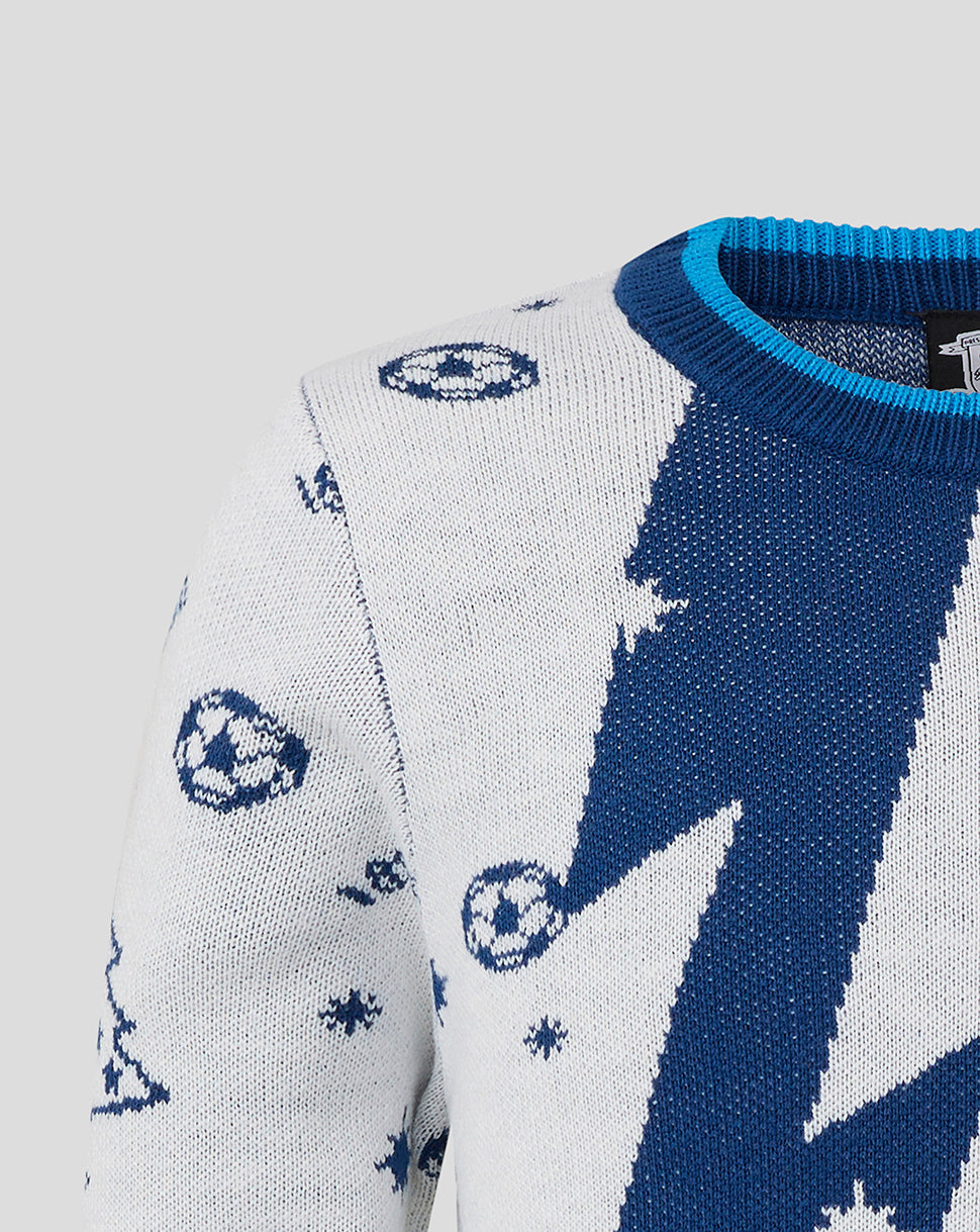 Preston North End Junior's 25/26 Christmas Jumper - Blue