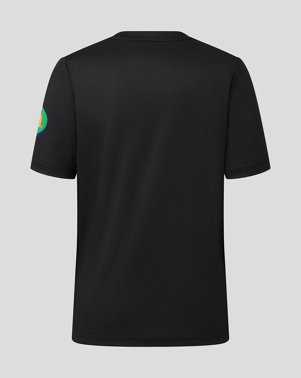 Leicester Tigers Junior 25/26 Warm Up T-Shirt - Black