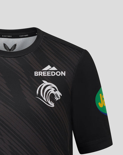 Leicester Tigers Junior 25/26 Warm Up T-Shirt - Black