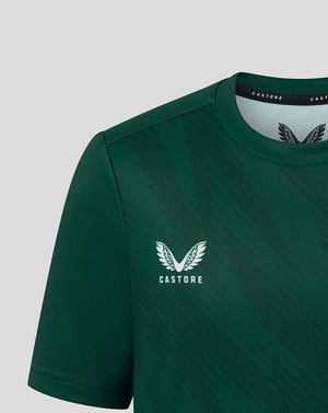 Leicester Tigers Junior 25/26 Warm Up T-Shirt - Dark Green