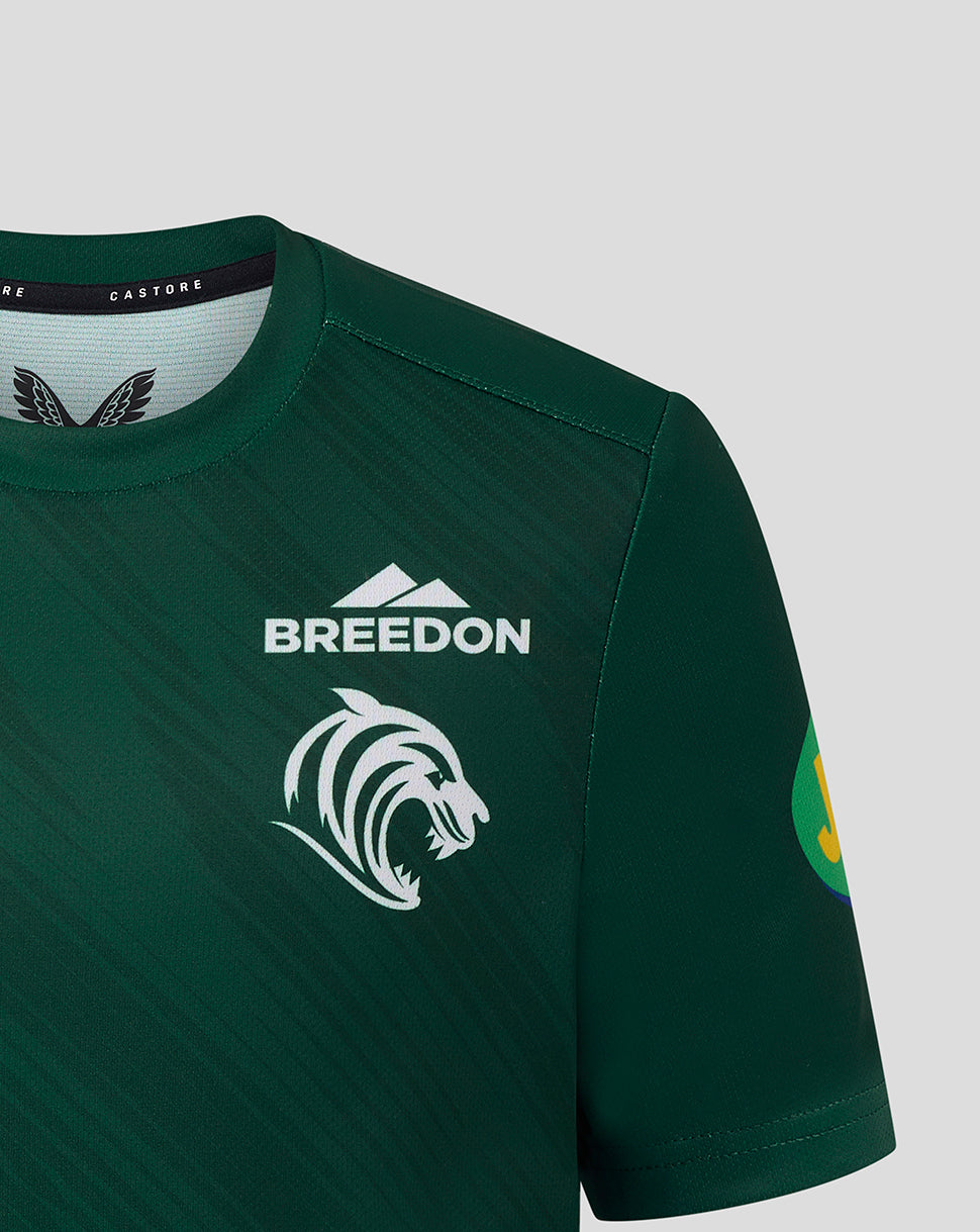 Leicester Tigers Junior 25/26 Warm Up T-Shirt - Dark Green