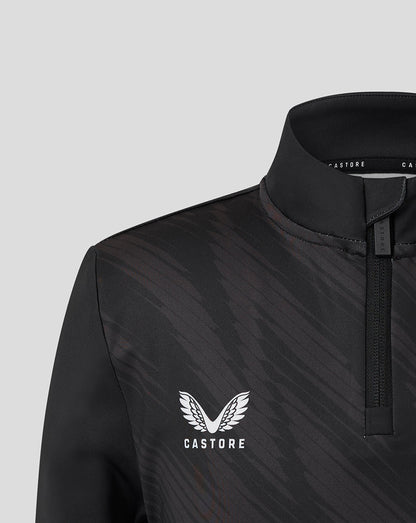 Leicester Tigers Junior 25/26 Training Quarter Zip - Black