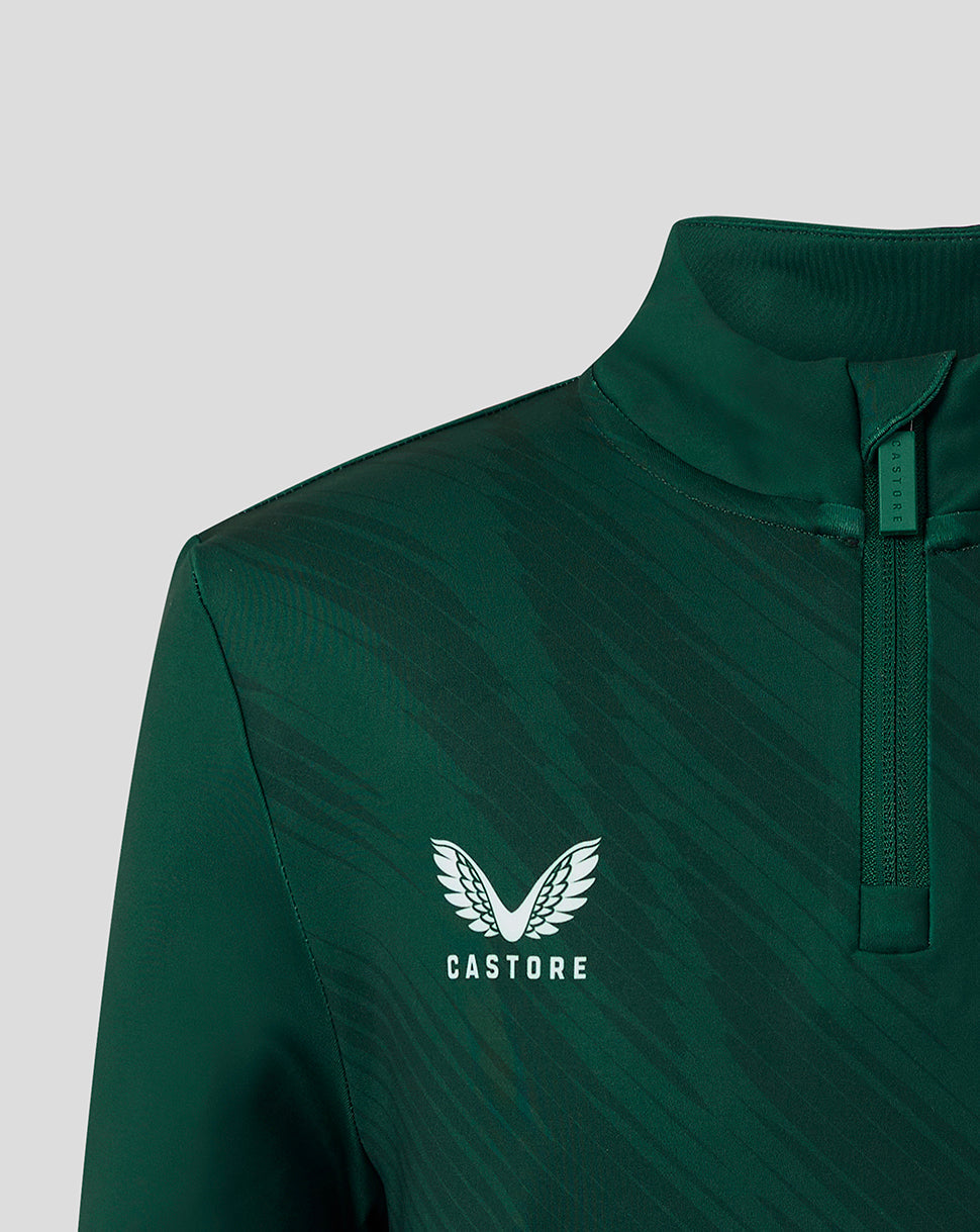 Leicester Tigers Junior 25/26 Training Quarter Zip - Dark Green