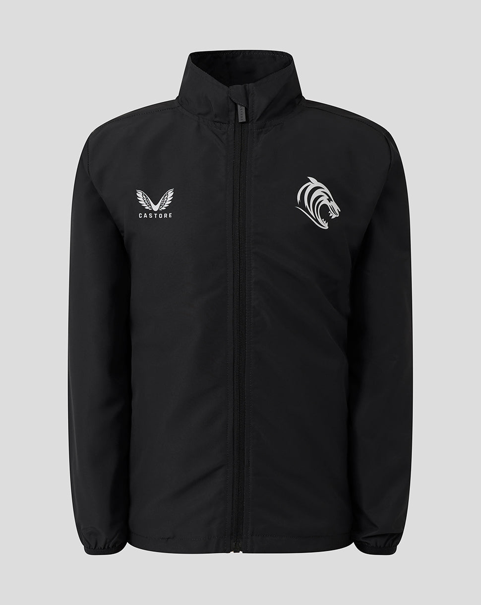 Leicester Tigers Junior 25/26 Woven Pre Match Jacket - Black