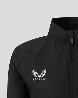 Leicester Tigers Junior 25/26 Woven Pre Match Jacket - Black