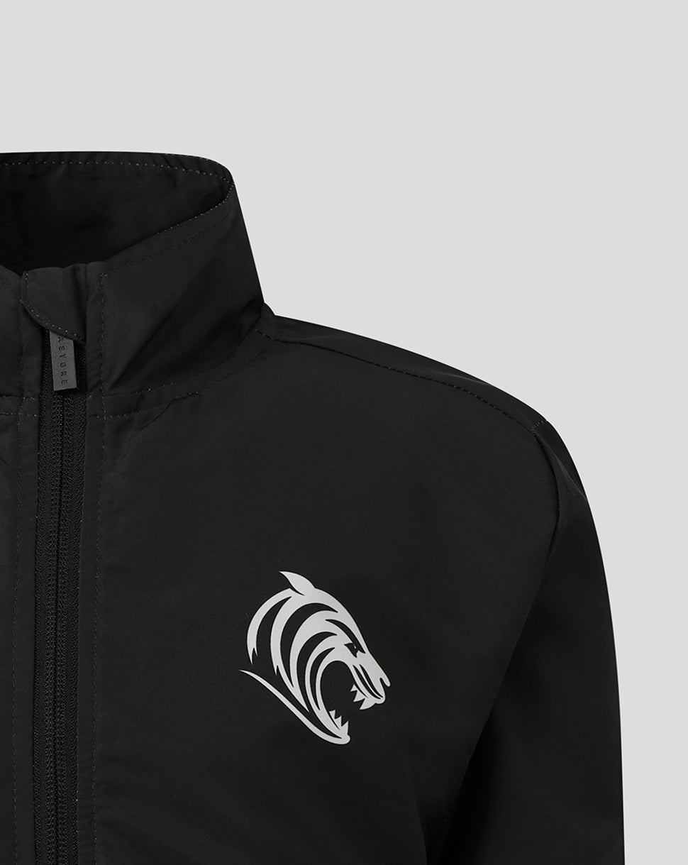 Leicester Tigers Junior 25/26 Woven Pre Match Jacket - Black