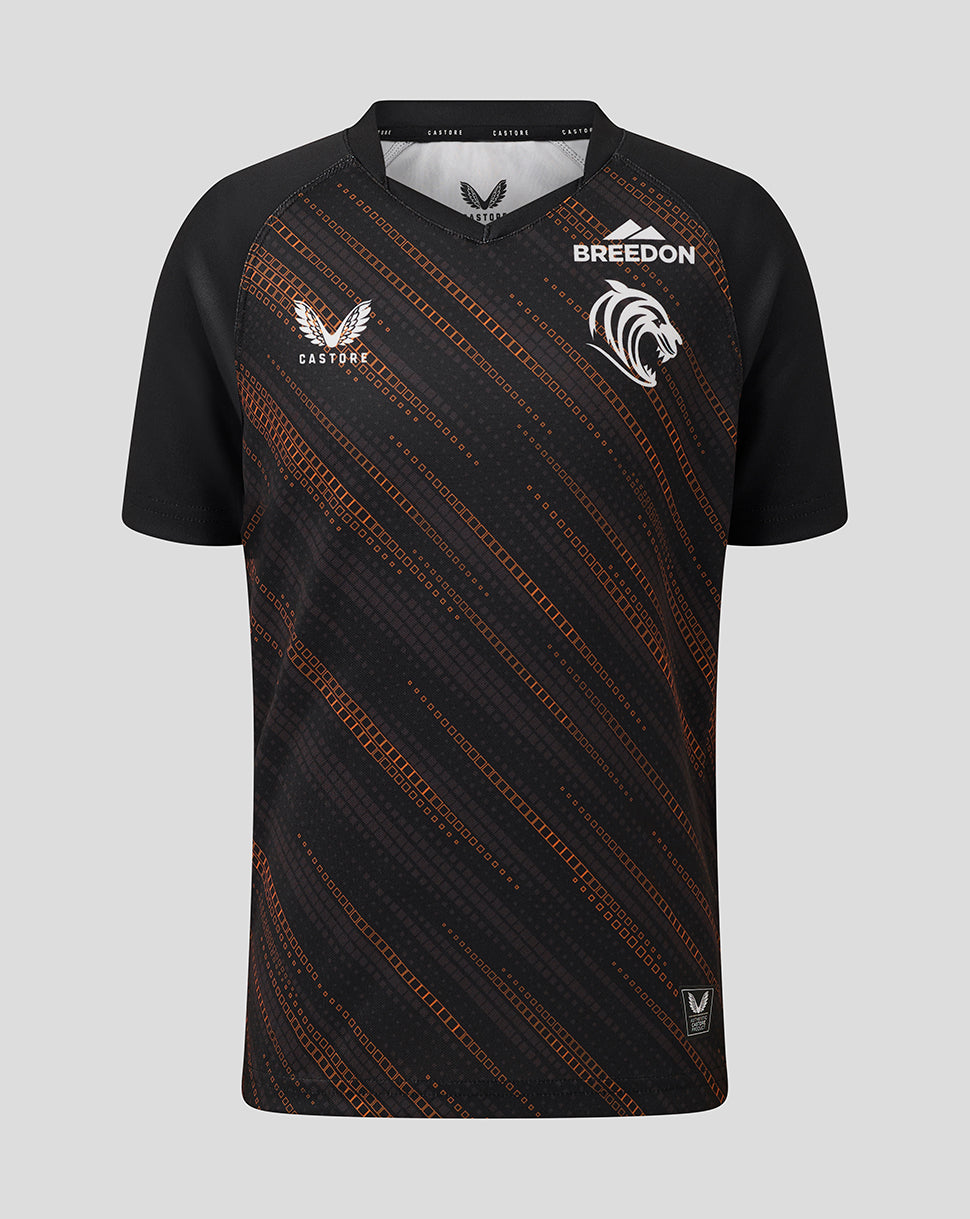 Leicester Tigers Junior 25/26 Warm Up Jersey  - Black