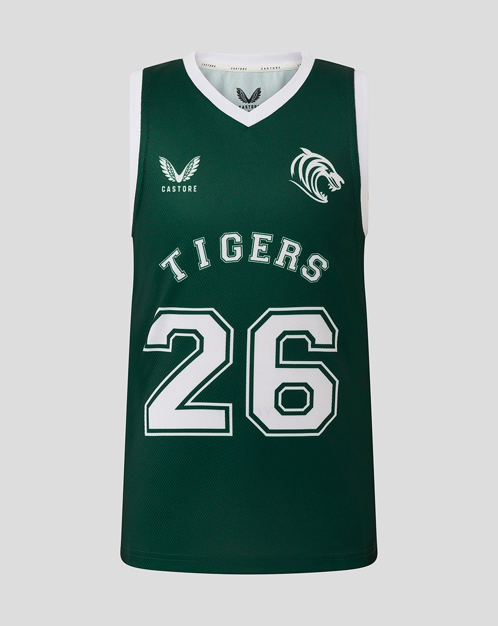 Leicester Tigers Junior 25/26 Training Basketball Vest  - Botanical