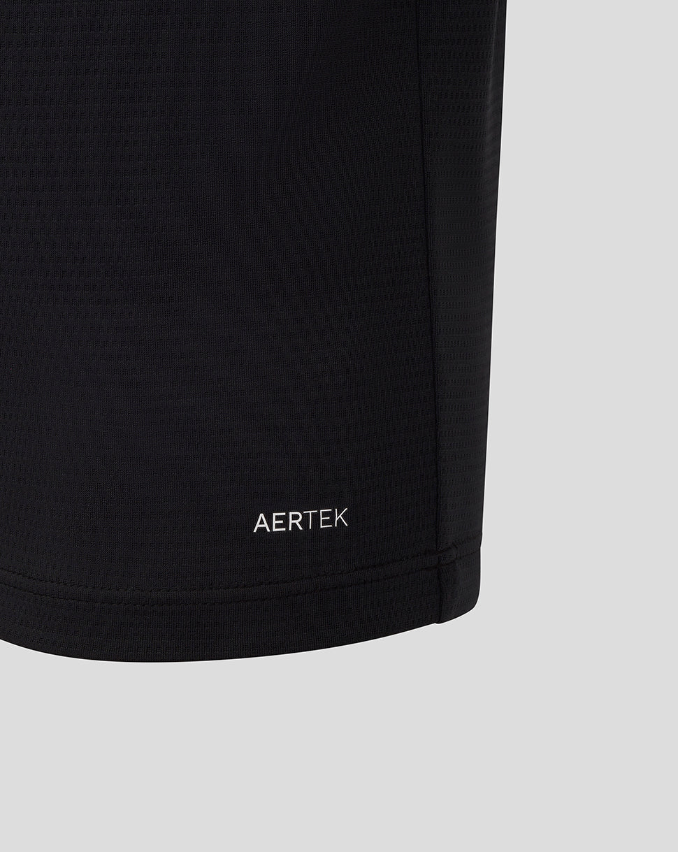 Black fabric with 'AERTEK' branding on a light gray background