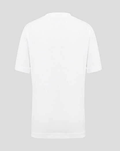 White t-shirt on a light gray background