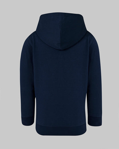 Leicester Tigers Junior 25/26 Travel Brushed Back Hoodie - Navy