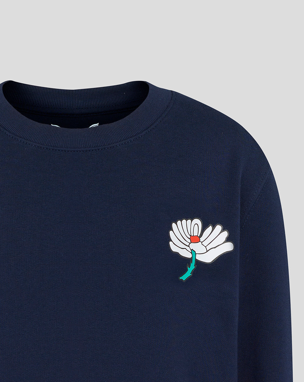 Yorkshire Cricket Junior 26/27 Crewneck Sweatshirt - Navy - French Navy