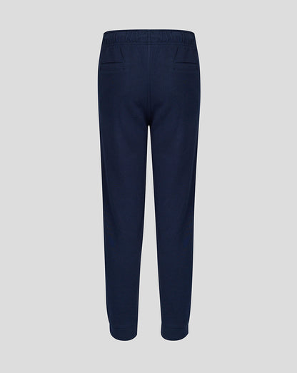 Navy blue pants on a light gray background