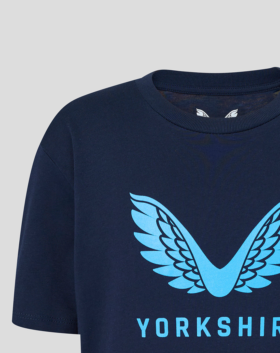 Yorkshire Cricket Junior 26/27 T-Shirt - Navy - French Navy