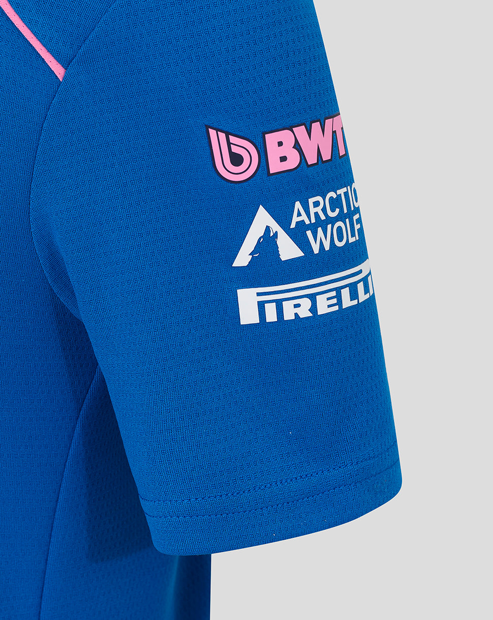Polo oficial personalizado BWT Alpine Formula One Team junior - Lapis Blue