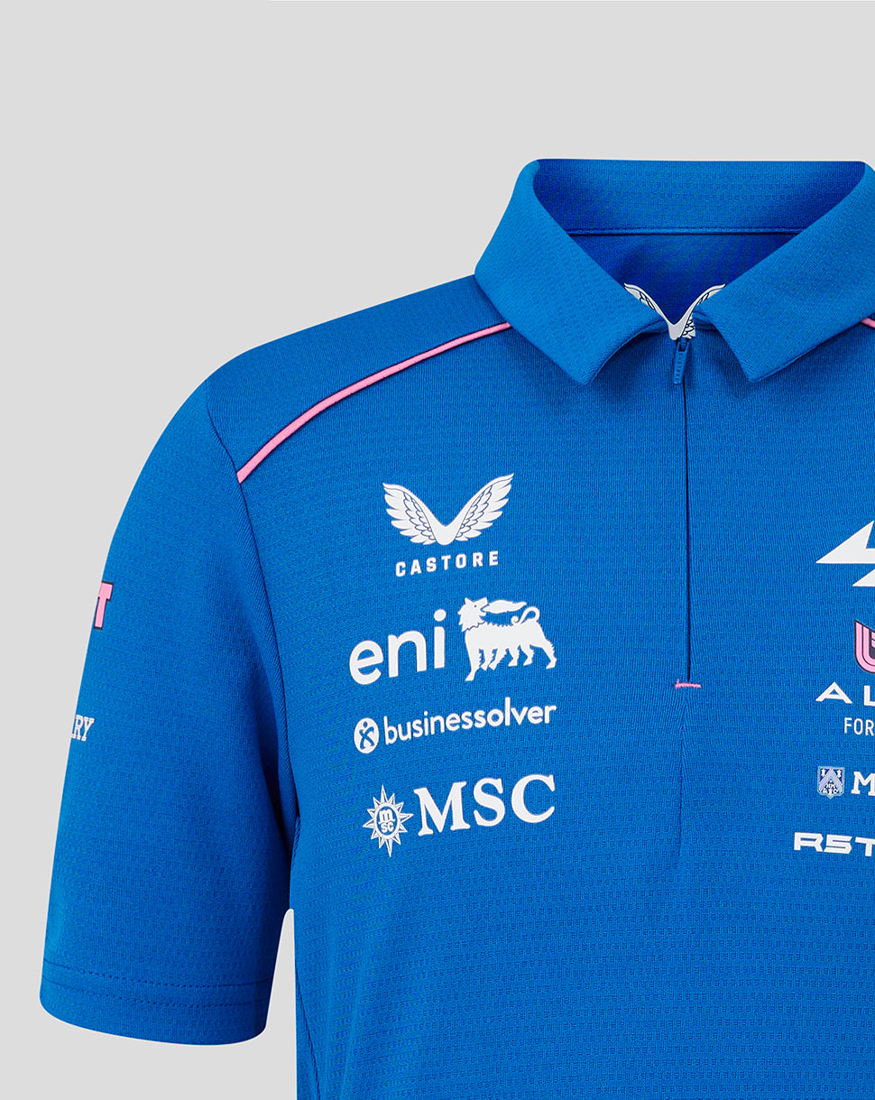 Polo oficial personalizado BWT Alpine Formula One Team junior - Lapis Blue