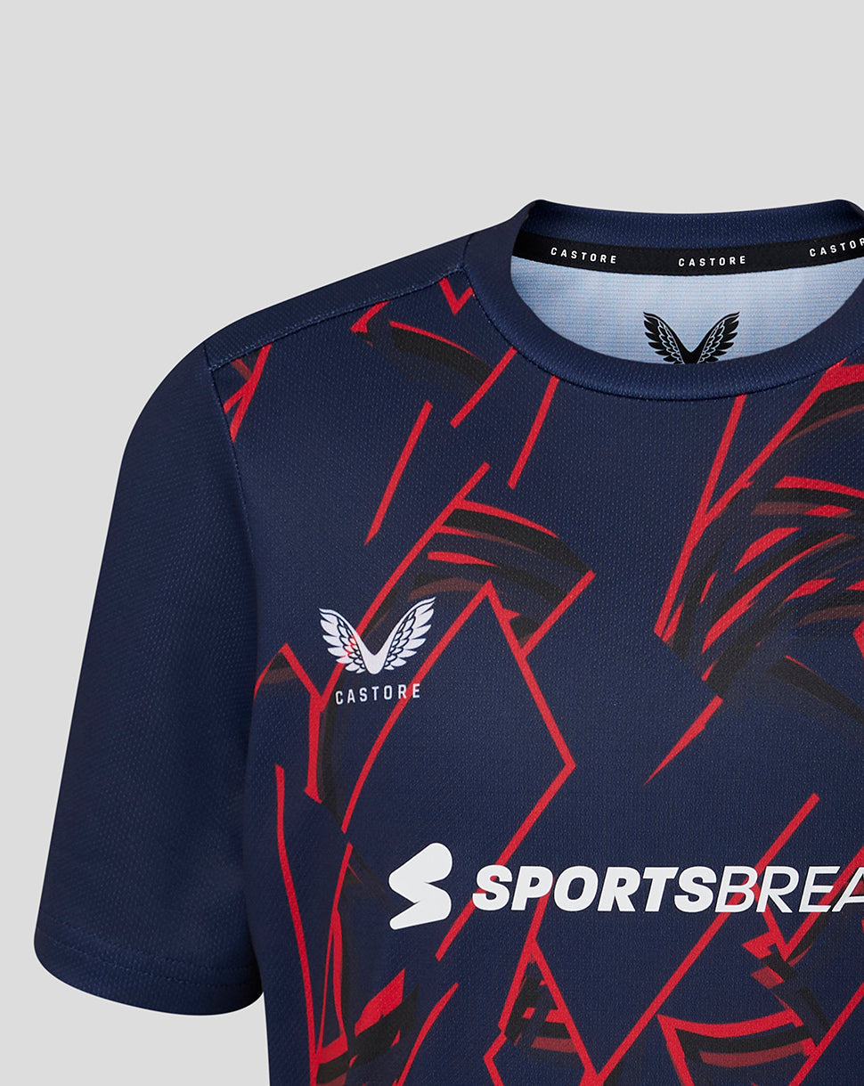 Lancashire Cricket Junior 26/27 Short Sleeve Performance T-Shirt - Peacoat - Peacoat