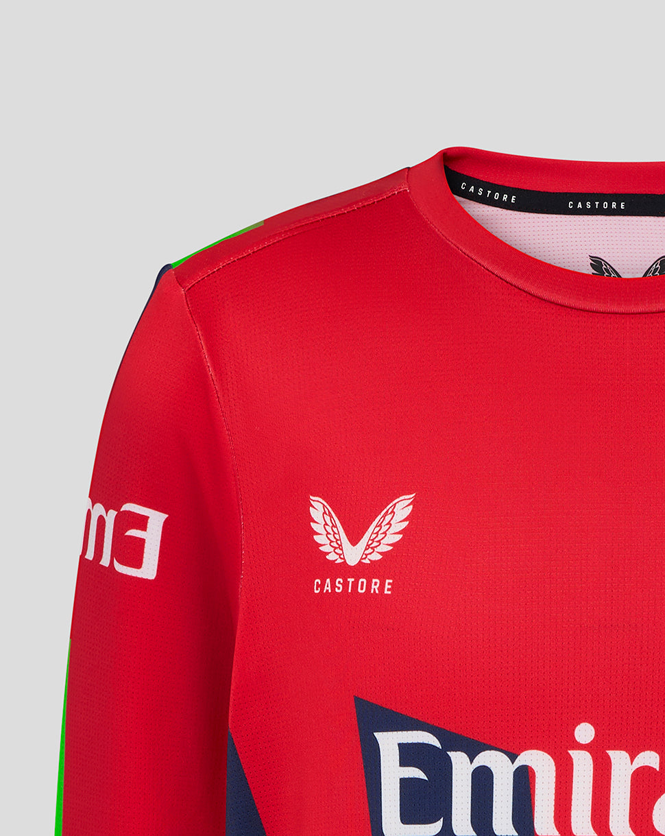 Lancashire Cricket Junior 26/27 T20 Long Sleeve Jersey - Red - True Red