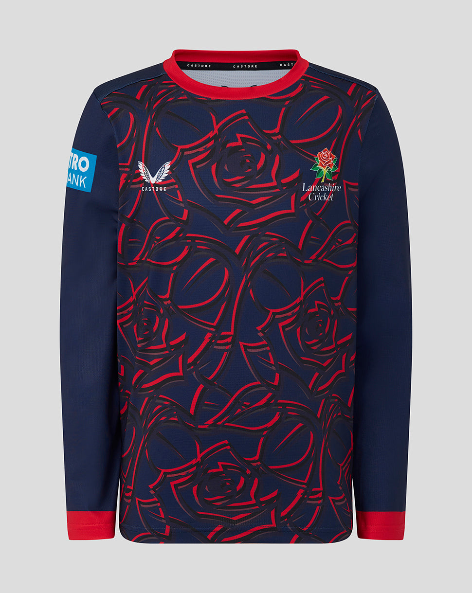 Lancashire Cricket Junior 26/27 ODI Long Sleeve Jersey - Peacoat - Peacoat