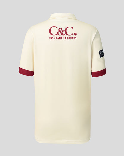 Lancashire Cricket Junior 26/27 County Champs Short Sleeve Jersey - Cream