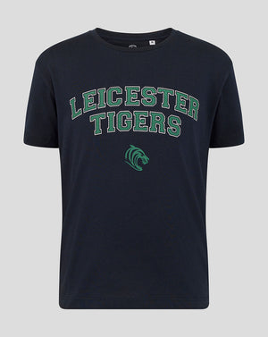 Leicester Tigers Junior 25/26 Varsity Short Sleeve T-Shirt - Navy