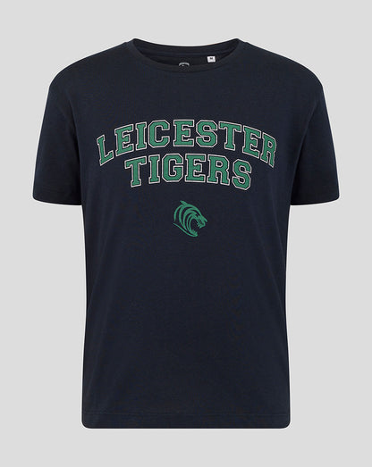 Leicester Tigers Junior 25/26 Varsity Short Sleeve T-Shirt - Navy