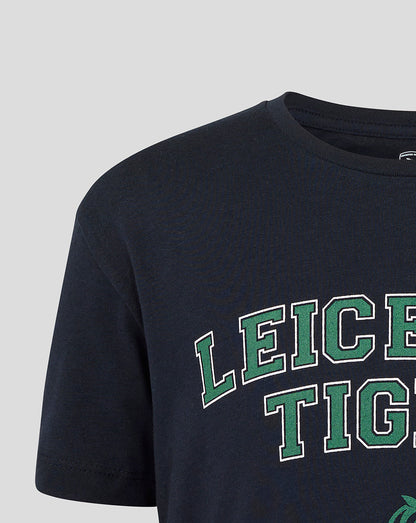 Leicester Tigers Junior 25/26 Varsity Short Sleeve T-Shirt - Navy
