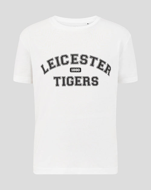 Leicester Tigers Junior 25/26 Varsity Short Sleeve T-Shirt - White