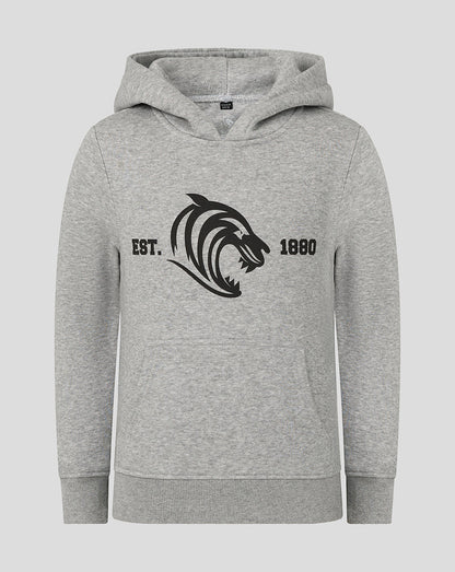 Leicester Tigers Junior 25/26 Varsity 1880 Hoodie - Grey