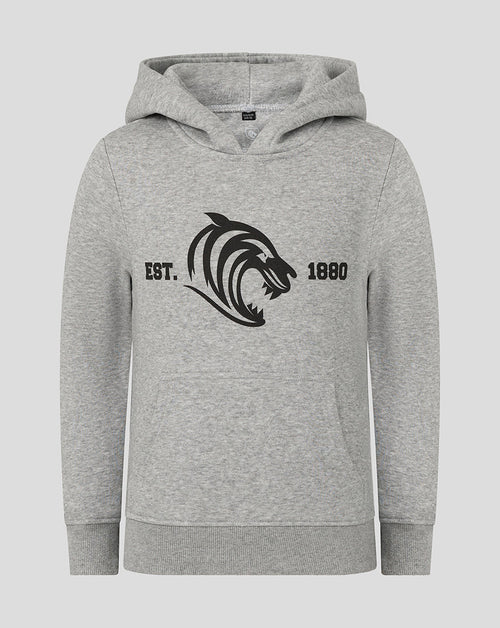 Leicester Tigers Junior 25/26 Varsity 1880 Hoodie - Grey