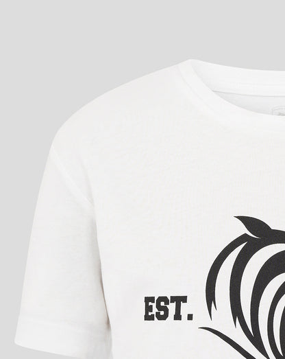 Leicester Tigers Junior 25/26 Varsity 1880 Short Sleeve T-Shirt - White