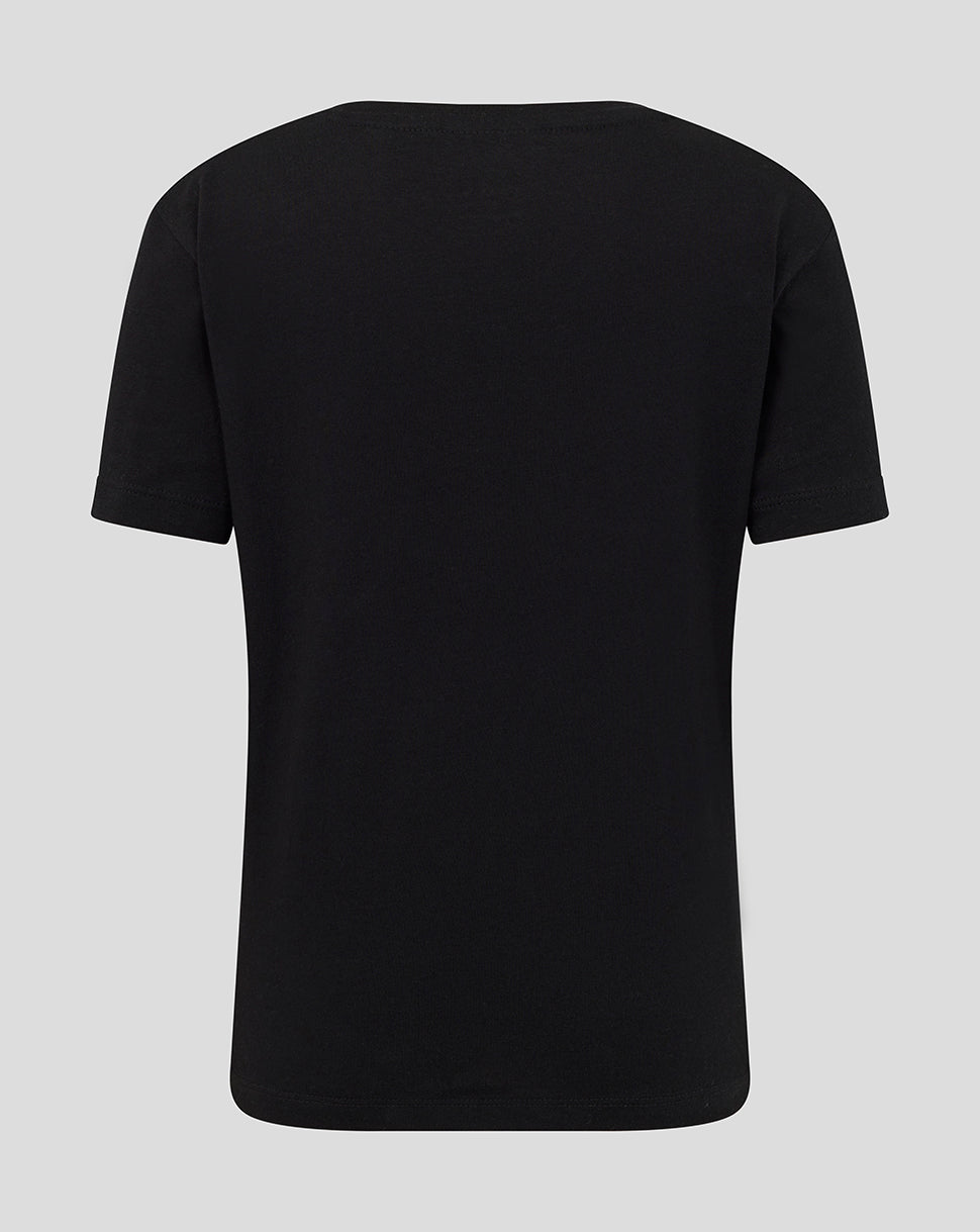 Leicester Tigers Junior 25/26 Varsity 1880 Short Sleeve T-Shirt - Black - Black