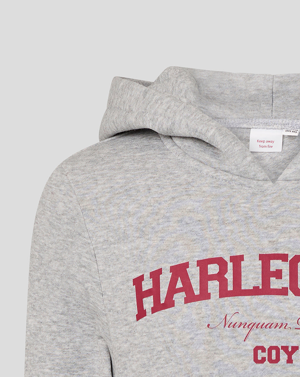 Harlequins Junior 25/26 Varsity Hoodie - Grey/Pink