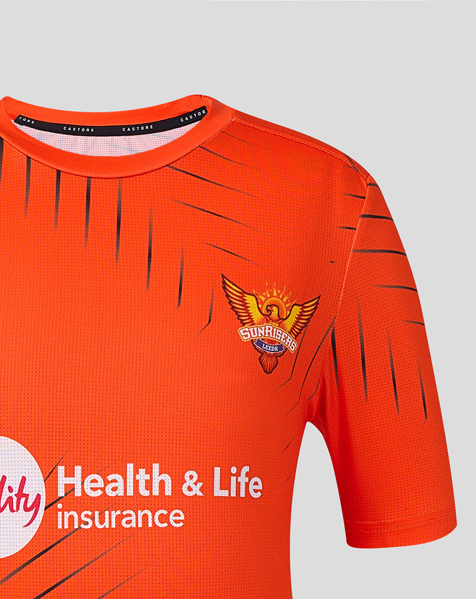 Juniors Sunrisers Leeds The Hundred Short Sleeve Training T-Shirt 2026 - Orange